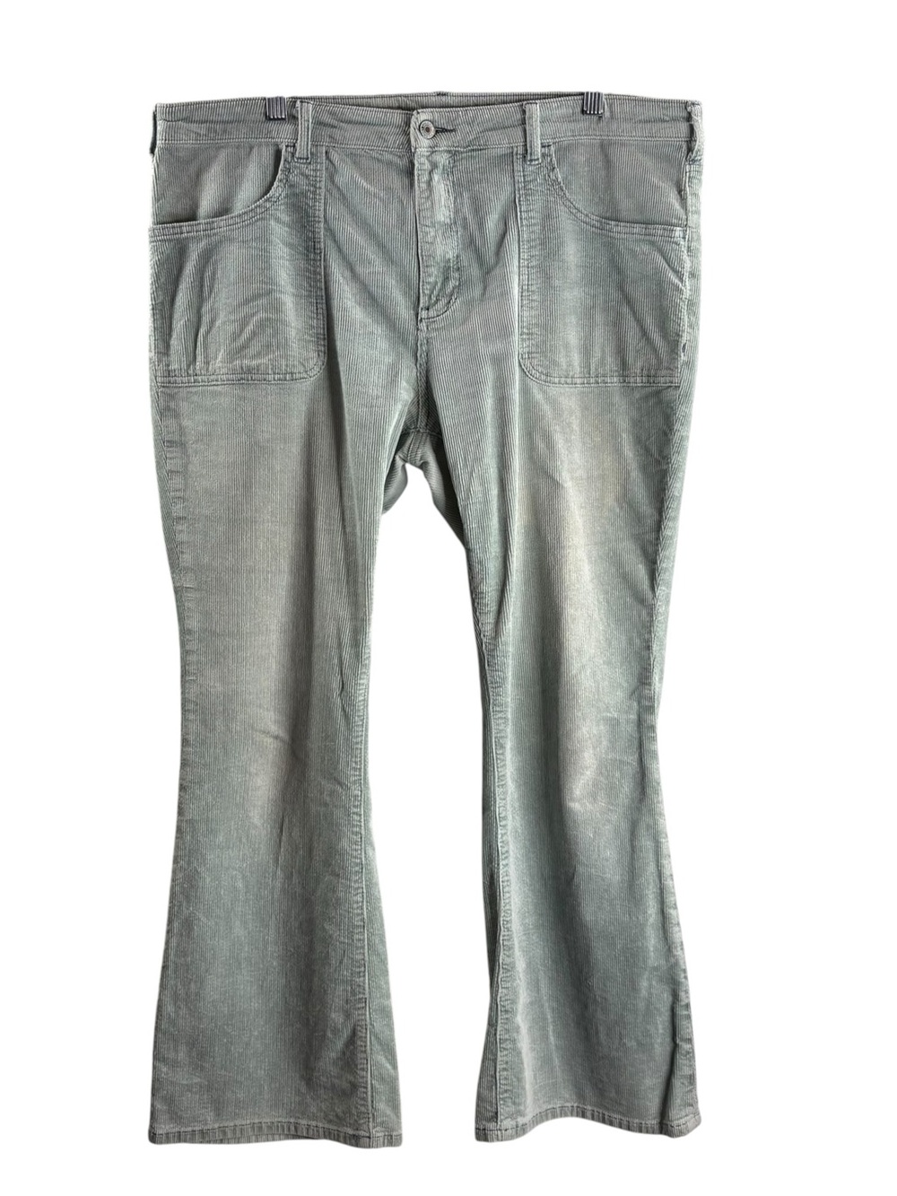 PILCRO SIZE 34 PETITE LIGHT BLUE WIDE LEG CORDUROY PANTS $128